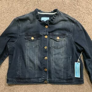 Draper James Indigo Jean Jacket with Gold Accents